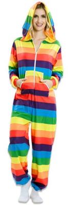 Rainbow jumpsuit met capuchon