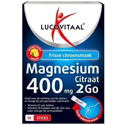Lucovitaal Magnesium Citraat 400mg 2Go 14Sticks Lucovitaal Magnesium Citraat 400mg 2Go 14Sticks