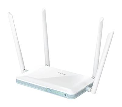 D-Link G403/E EAGLE PRO AI N300 4G Smart Router met 4G Download tot 150Mbps, Wi-Fi N300, AI Wi-Fi Optimiser, Fast Ethernet LAN Poorten, 4G/WAN Failover, WPA3, Simlock vrij.