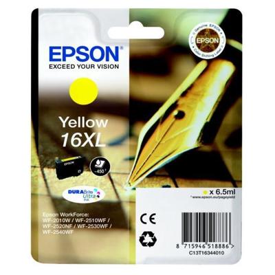 Epson Inktcartridge 16XL Origineel Geel C13T16344012 Epson Inktcartridge 16XL Origineel Geel C13T16344012