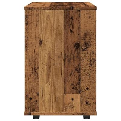 Rolkast 46x36x59 cm bewerkt hout oud houtkleurig Rolkast 46x36x59 cm bewerkt hout oud houtkleurig