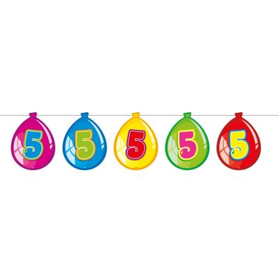 Folat BV vlaggenlijn ballonnen 5 jaar, 10mtr.