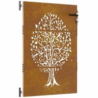 VidaXL Poort 85x150 cm boomontwerp cortenstaal - thumbnail