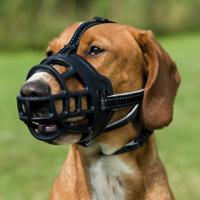 TRIXIE MUILKORF MUZZLE FLEX SILICONE ZWART M 21X24 CM - thumbnail