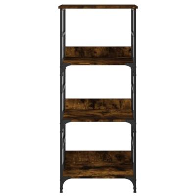 Boekenrek 50x33x117,5 cm bewerkt hout gerookt eikenkleurig Boekenrek 50x33x117,5 cm bewerkt hout gerookt eikenkleurig