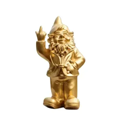 Stoobz kabouter f*ck you goud 32cm Stoobz kabouter f*ck you goud 32cm