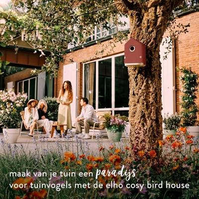 Vogelhuis cosy 18 cm toscaans rood elho - Elho