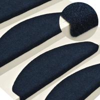 VidaXL Trapmatten zelfklevend 10 st 65x21x4 cm naaldvilt marineblauw - thumbnail