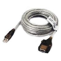 Digitus USB-kabel USB 2.0 5.00 m Actief met signaalversterking USB-A stekker, USB-A bus Zwart DA-70130-4