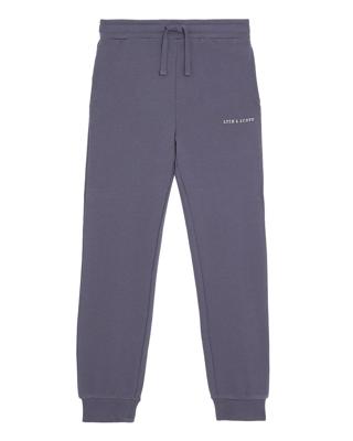 Lyle & Scott winter sweat broek jongens - donker blauw - Script - geborduurd