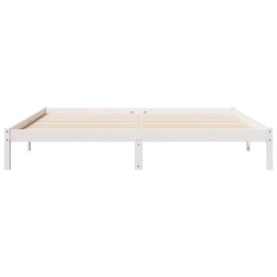 Bedframe extra lang zonder matras grenenhout wit 200x210 cm