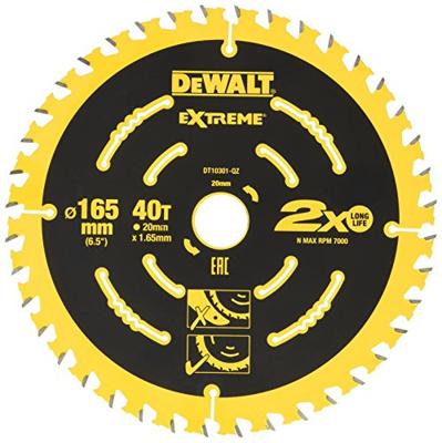 DeWALT Cirkelzaagblad voor Multimaterial | Extreme | Ø 165mm Asgat 20mm 40T - DT10301-QZ - thumbnail