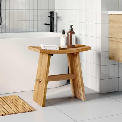 Badkamer Kruk Bruin 50 x 29,5 x 50,5 cm Massief Teakhout