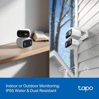Tapo 2K 3MP Indoor/Outdoor Dual Lens Pan/Tilt Beveiligingscamera – 130° Groothoek + 6 mm telelens, 360° Pan, Gratis Persoon/Voertuig Detectie, SD/Cloud Storage, Werkt met Alexa & Google Home - thumbnail