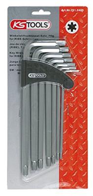 KS Tools 151.2450 RIBE Haakse schroevendraaierset 4 mm, 5 mm, 6 mm, 7 mm, 8 mm, 9 mm, 10 mm 7-delig