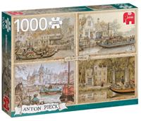 Premium Collection Anton Pieck, Boten in de gracht 1000 stukjes - thumbnail