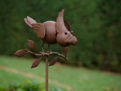 Tuinsteker bewegende kraai 130 cm