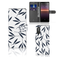 Sony Xperia 10 II Hoesje Leaves Blue - thumbnail