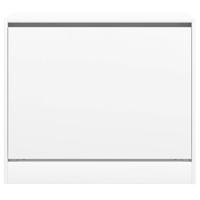 Schoenenkast 80x42x69 cm bewerkt hout wit - thumbnail