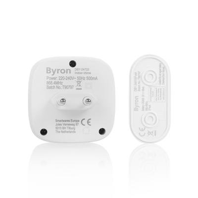 Byron deurbelset DBY-24722 draadloos 85 dB wit 4-delig