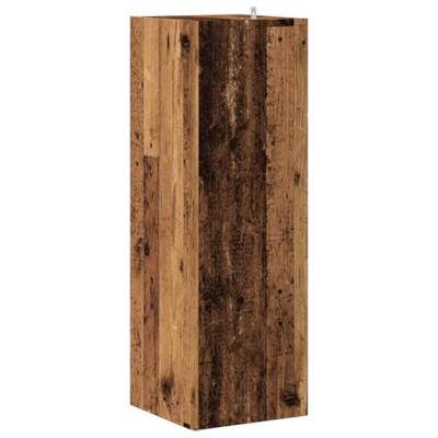 Hoekkast 33x33x100 cm bewerkt hout oud houtkleurig