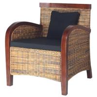 Fauteuil handgeweven rattan - thumbnail