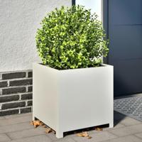 Plantenbak 50x50x50 cm staal wit - thumbnail