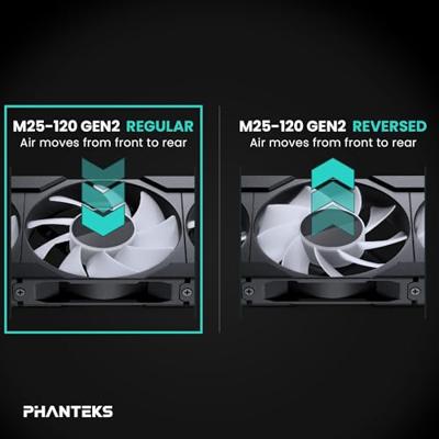 Phanteks PH-F120M25_G2_DBK01_3P PC-ventilator (b x h x d) 120 x 25 x 120 mm