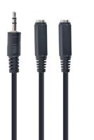 Gembird CCA-415-0.1M audio kabel 0,1 m 3.5mm 2 x 3.5mm Zwart - thumbnail