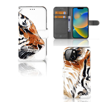 Hoesje Apple iPhone 14 Watercolor Tiger - thumbnail