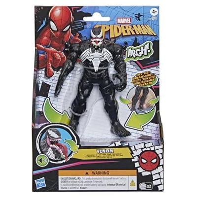 15 cm grote Venom elektronische actiefiguur met geluidseffecten, Spider-Man Venom superheldenspeelgoed, elektronische actiefiguur, geschikt voor kinderen vanaf 4 jaar.