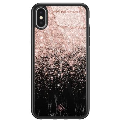 iPhone X/XS glazen hardcase - Marmer twist iPhone X/XS glazen hardcase - Marmer twist