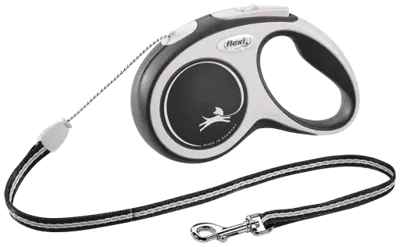 Flexi New Comfort - Hondenriem - Koord - Zwart - XS - 3M