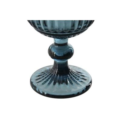 Set van bekers Home ESPRIT Blauw Kristal 8 x 8 x 14,5 cm (6 Stuks) - thumbnail