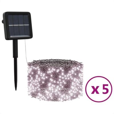VidaXL 5 st lichtslinger met 200 led's solar binnen/buiten warmwit