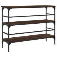 Wandtafel 100x32x75 cm bewerkt hout bruin eikenkleur - thumbnail