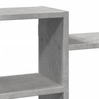 Wandschap 129x18x42 cm bewerkt hout betongrijs - thumbnail