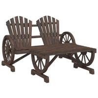 2-delige Loungeset massief vurenhout - thumbnail