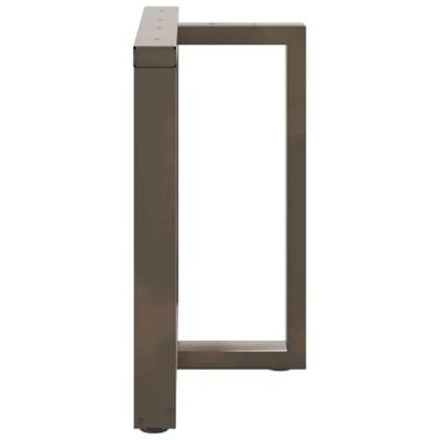 Eettafelpoten 2 st T-vormig 70x35x(72-73) cm staal naturel