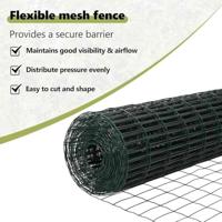 VidaXL Hek met paal groen 1,5 x 10 m staal en pvc - thumbnail