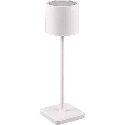 LED Tafellamp met Oplaadbare Batterijen - Trion Ferno - 1.5W - Aanpasbare Kleurtemperatuur - Waterdicht IP54 - Vierkant - Wit