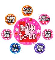 Set van 8 Buttons Vrijgezellen feest dames - thumbnail