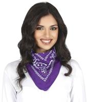 Sjaaltje Lila Zakdoek Denim - thumbnail