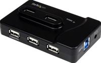 StarTech.com 6-poorts USB 3.0/2.0 hub met 2 A oplaadaansluiting, 2x USB 3.0 SuperSpeed en 4x USB 2.0 combo hub - thumbnail