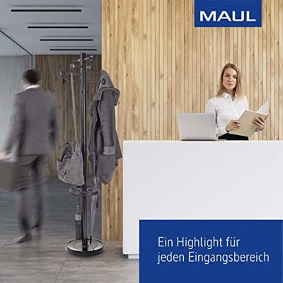 Maul Staande kapstok 9406090 MAULgrando Aantal haken: 16 (Ø x h) 36.5 cm x 175 cm Staal Zwart 1 stuk(s)