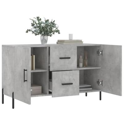 Dressoir 100x36x60 cm bewerkt hout betongrijs Dressoir 100x36x60 cm bewerkt hout betongrijs