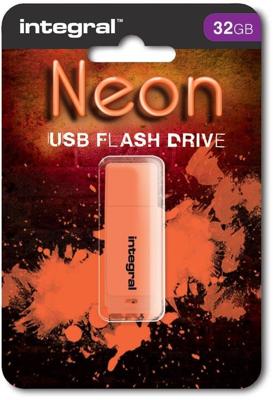 Integral Neon USB 2.0 stick, 32 GB, oranje