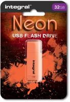 Integral Neon USB 2.0 stick, 32 GB, oranje - thumbnail