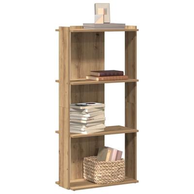 Boekenkast 3-laags 60x30x120 cm bewerkt hout artisanaal eiken Boekenkast 3-laags 60x30x120 cm bewerkt hout artisanaal eiken