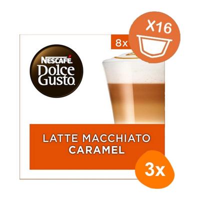 Nescafe Dolce Gusto latte macchiato caramel (3x 16 cups)